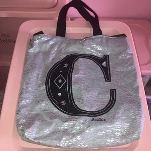 Justice “C” initial Tote Bag w/handles and strap
